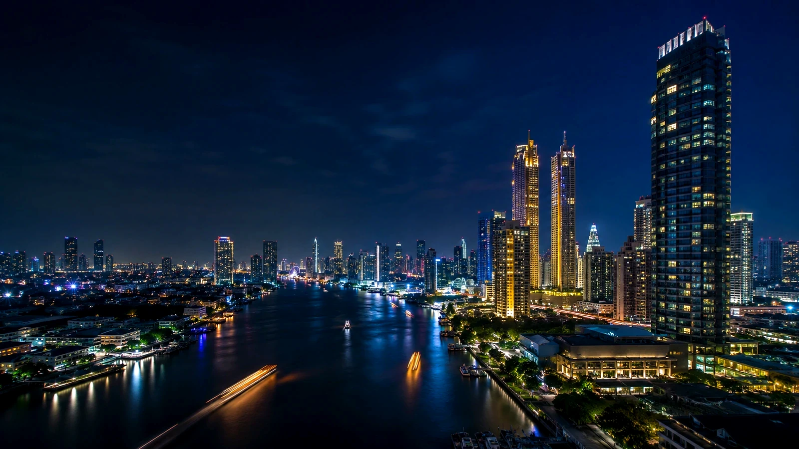 Thai nightlife premium city night view
